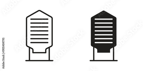 Silo icons in simple black style symbol sign for apps and website