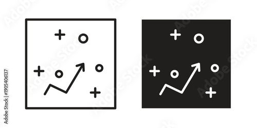 Tactical icons in simple black style symbol sign for apps and website