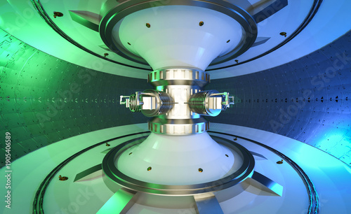 Tableau sur toile Smr or small modular nuclear fusion reactor core chamber inside