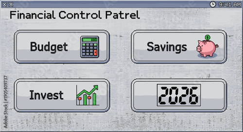 Financial Control Panel with Budget and Savings.