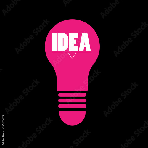 Set of three light bulb represent effective business idea concept