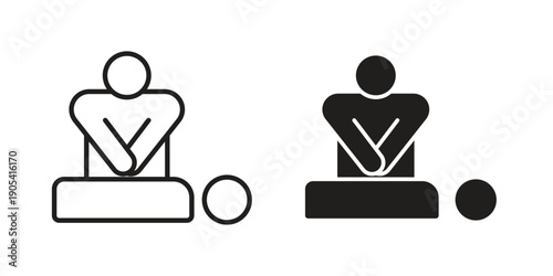 CPR icon. Trendy stroke signs for website, apps and UI. Premium set of thin line icons.