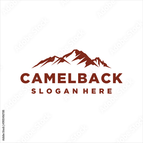 Camelback mountain logo with masculine style design