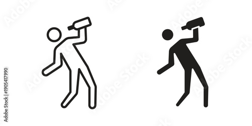 Drunk human icon. Trendy stroke signs for website, apps and UI. Premium set of thin line icons.