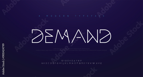 Abstract modern urban alphabet fonts. Typography Science fiction sport, technology, fashion, neon, digital, future creative logo font. vector illustration