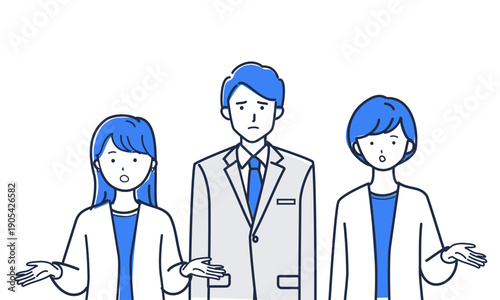 close up,Business meeting discussion illustration, no clear conclusion