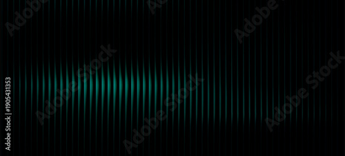 Dark green neon gradient ribbed glass. Vector ribbed glass texture background. Mesh gradient. acrylic ribbed bath surface. Reeded glass background semitransparent overlay. Bath wall window