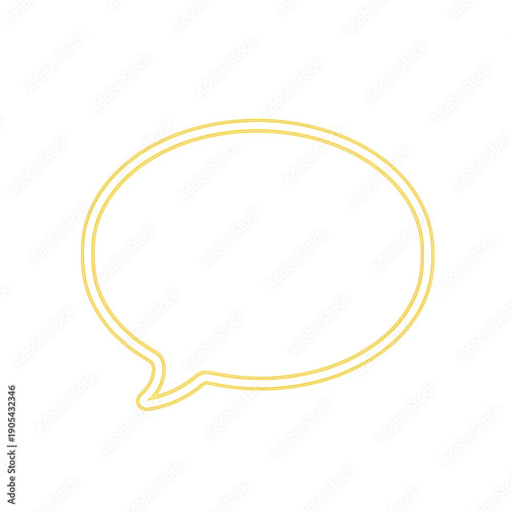 Fototapeta premium Glowing neon speech bubble communication