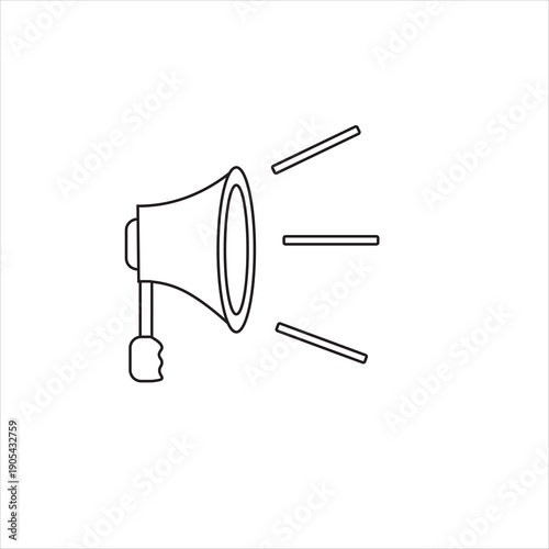 megaphone on white background