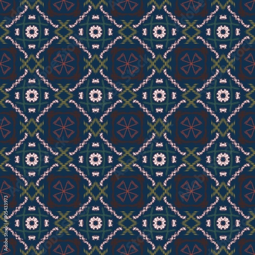 Luxury 3D Jewelry Mandala Seamless Pattern with Crystal and Gemstone Ornaments on Pastel Blue Background, Elegant Ethnic Floral Motif for Premium Fashion Textile, Jewelry Branding and Gift Wrap Print
