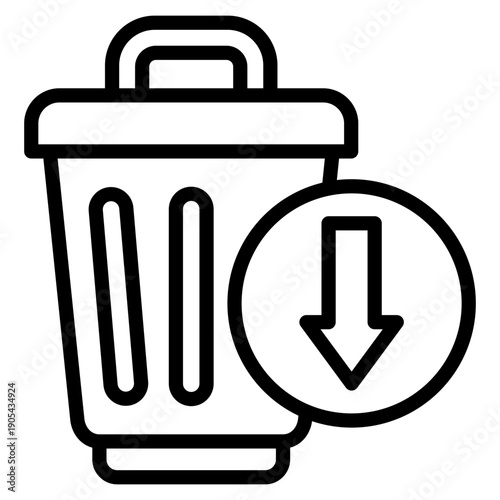 Waste Reduction  Icon Element For Design