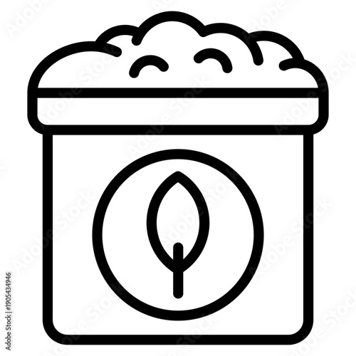 Compost Bin  Icon Element For Design