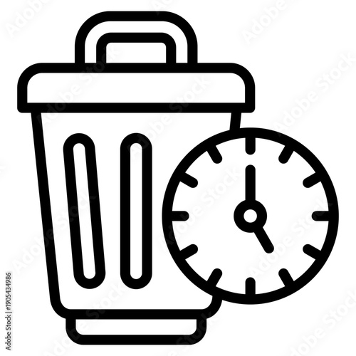 Waste Time  Icon Element For Design