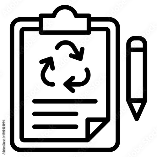 Waste Audit  Icon Element For Design