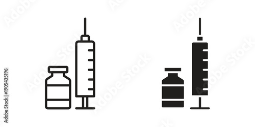 Vaccination icon. Trendy stroke signs for website, apps and UI. Premium set of thin line icons.
