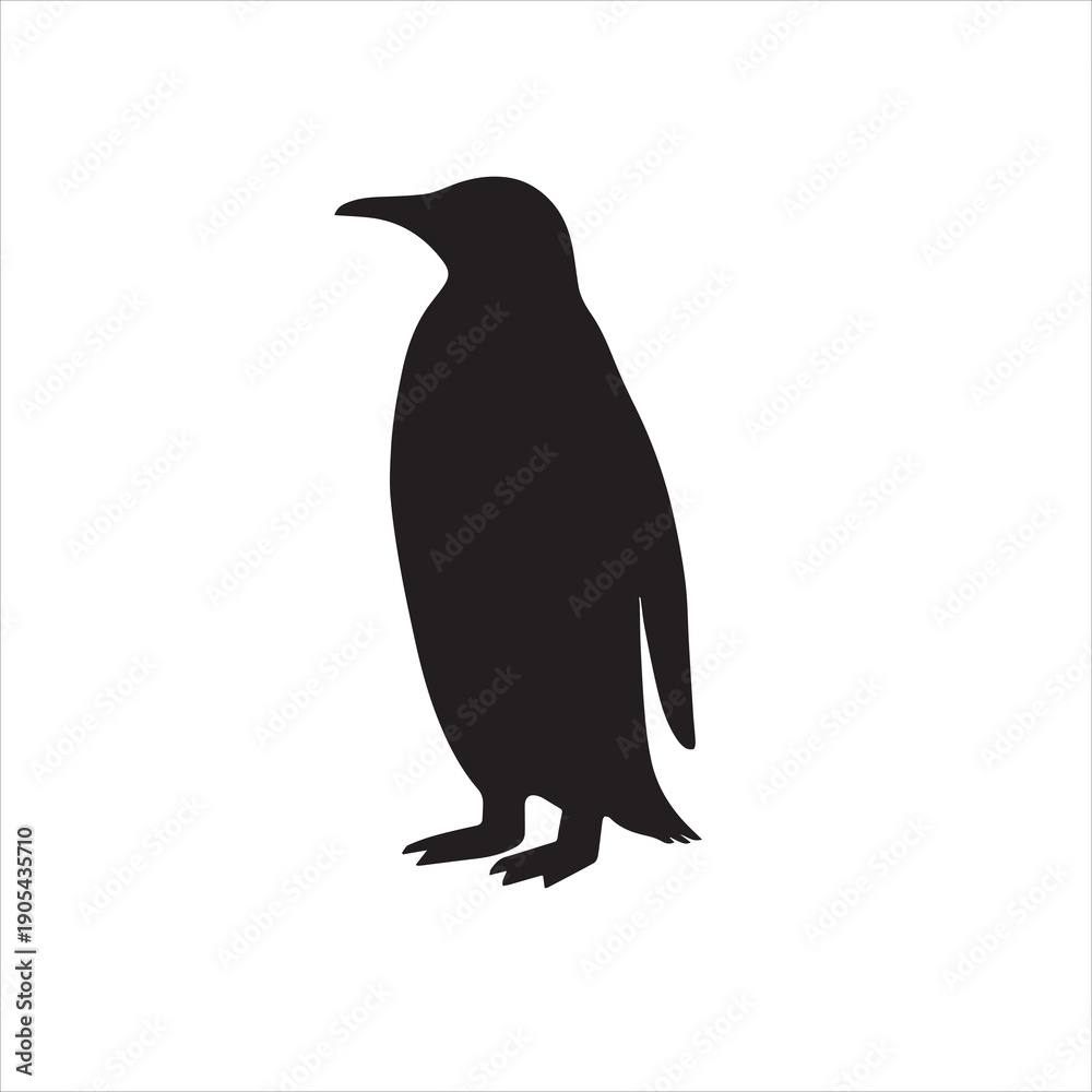 Naklejka premium Penguin silhouette vector style illustration