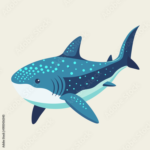Whale Shark swimming in blue ocean waters