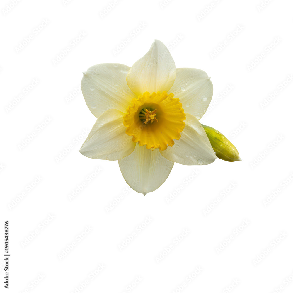 Fototapeta premium Daffodil flower on black background