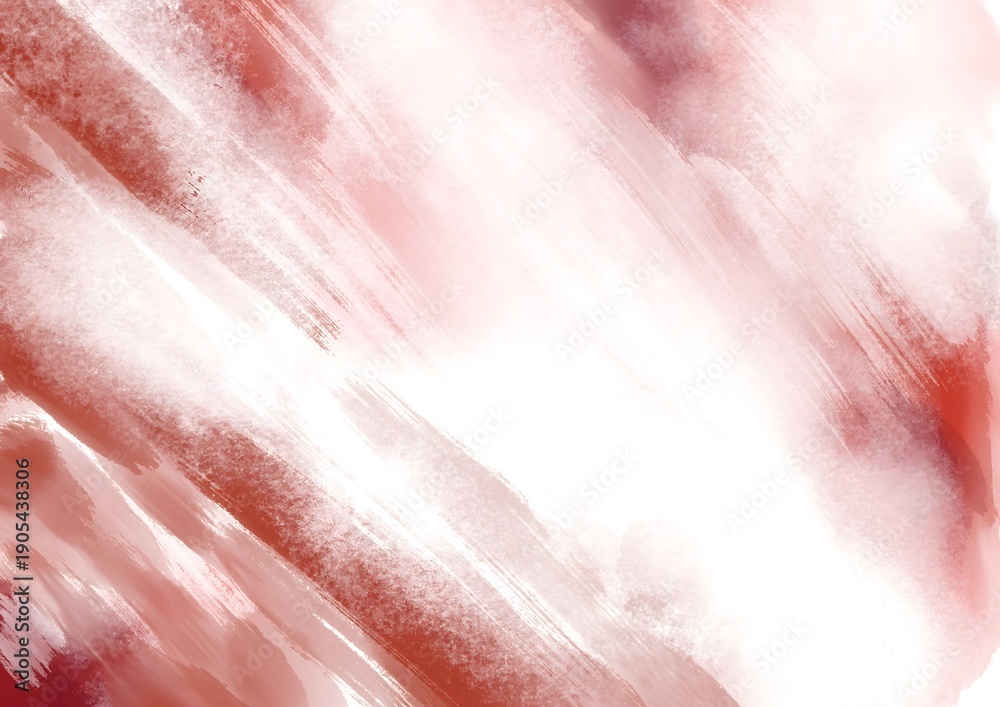 Fototapeta premium An abstract painting featu a dynamic blend of white and red hues, creating a modern, artistic, and visually striking background with brush stroke textures.