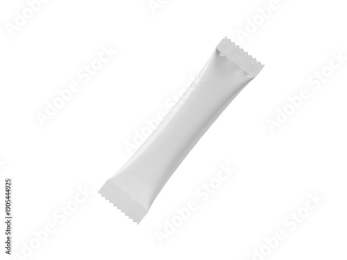 Long sachet pack mockup on a transparent background