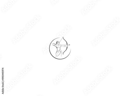 Centaur Archer, mythology creature, Sagitarius Zodiac Sign vector logo icon, fast arch logo from fast archer woman centaur vector for logo, sign, emblem or symbol graphic design vector illustration.