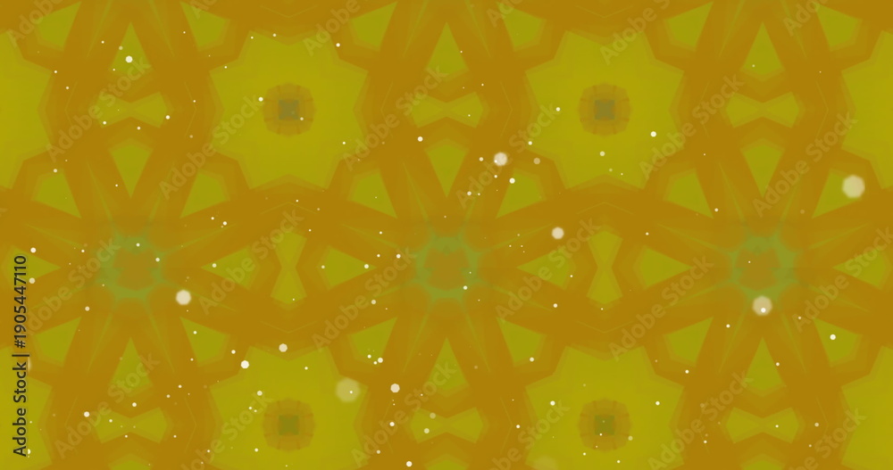 Fototapeta premium Vibrant yellow and green patterns dominating artwork