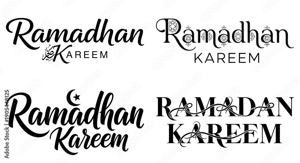 Fototapeta premium Ramadan Kareem elegant calligraphy designs for Islamic holiday