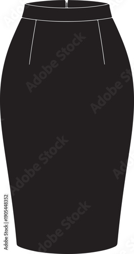  Pencil skirt silhouette