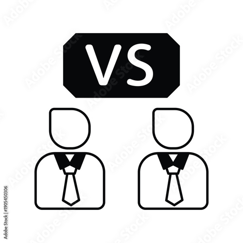 Election icon with white background vector stock illustration