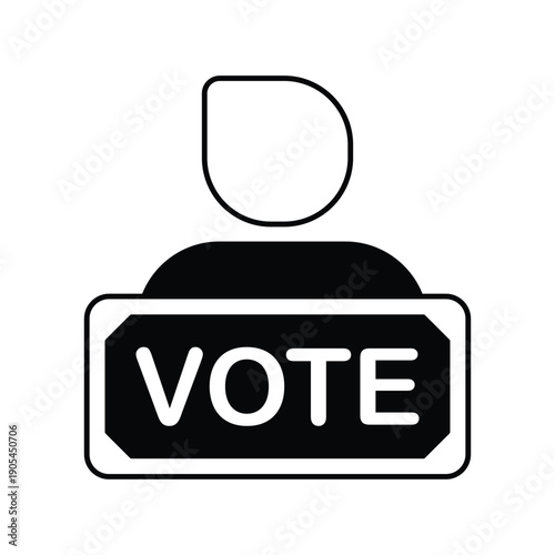 Support icon with white background vector stock illustration