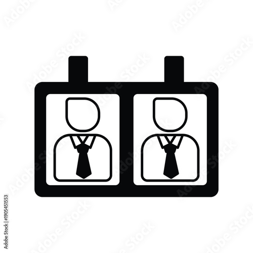 Candidates icon with white background vector stock illustration