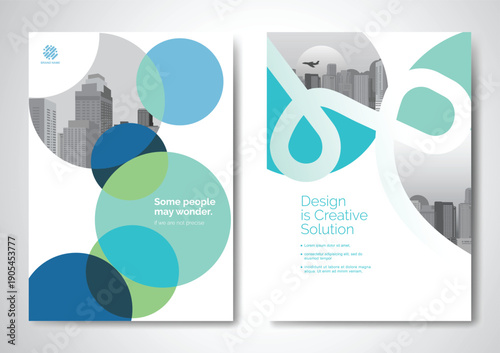 Template vector design for Brochure, AnnualReport, Magazine, Poster, Corporate Presentation, Portfolio, Flyer, infographic, layout modern size A4, Front and back, Easy to use and edit.