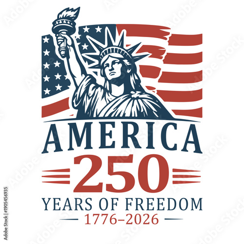America 250 Years Of Freedom Design, America 250th Anniversary T-shirt, Usa 250 Years Shirt, Patriotic Independence Day, Retro Freedom Tee Clipart
