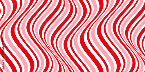 Candy cane Christmas background, peppermint diagonal stripes print seamless pattern