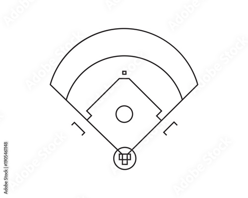 Foto Baseball diamond field icon