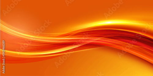 Dynamic abstract background featuring orange and red wave curves with fire energy motion and light texture for a vector wallpaper illustration