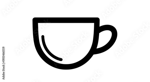 Minimalist coffee cup graphic