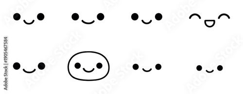 Cute smiley face pattern with blushing expressions on gray background