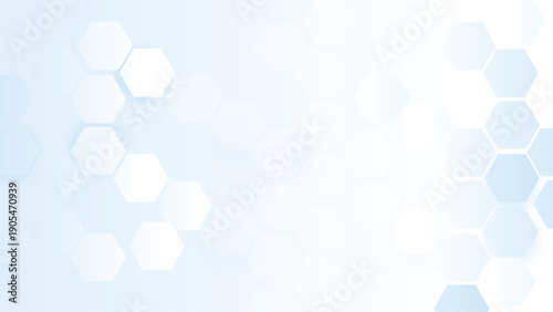 White background with blue hexagons, healthcare concept background