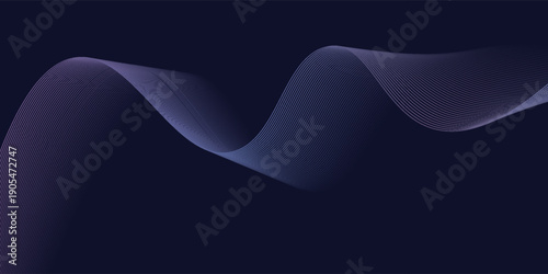 Dark abstract background with glowing wave. Shiny moving lines design element. modern. eps10