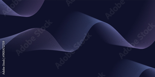 Dark abstract background with glowing wave. Shiny moving lines design element. modern. eps10