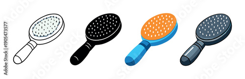 Colorful table tennis paddles on gradient background