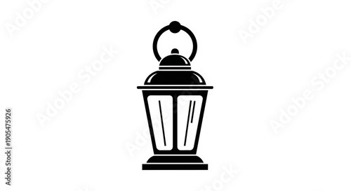 Minimalist Vintage Lantern Silhouette