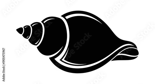 Minimalist Conch Shell Silhouette