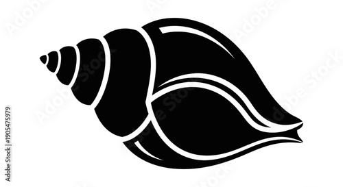 Minimalist Conch Shell Silhouette