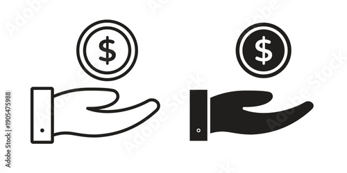 Affordable icons in different styles. Simple icon design