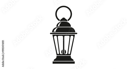 Minimalist Vintage Lantern Silhouette