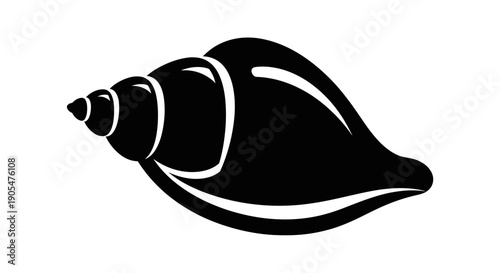 Minimalist Conch Shell Silhouette