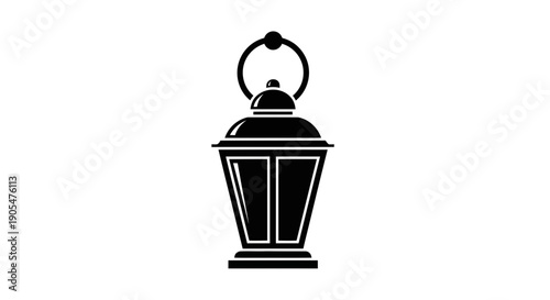 Minimalist Vintage Lantern Silhouette