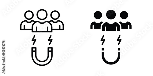 Attraction icons in different styles. Simple icon design